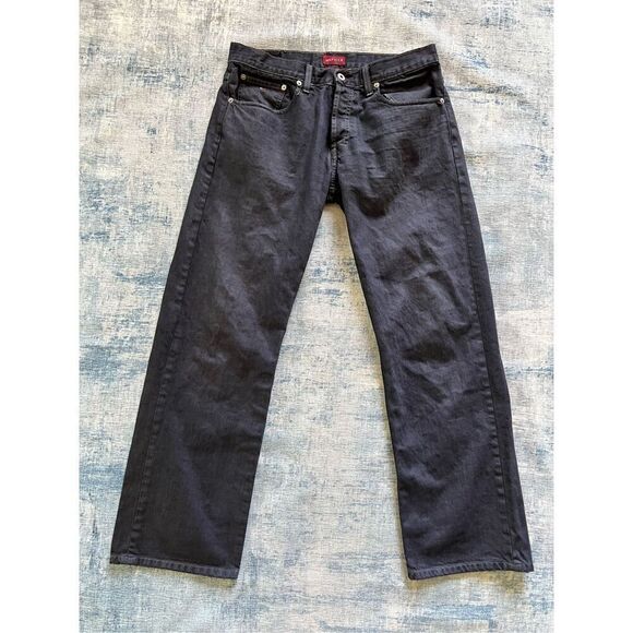 Hilfiger Dark Wash Red Label Premium Vintage Denim Button Fly Jeans 33 x 31 - Picture 1 of 10